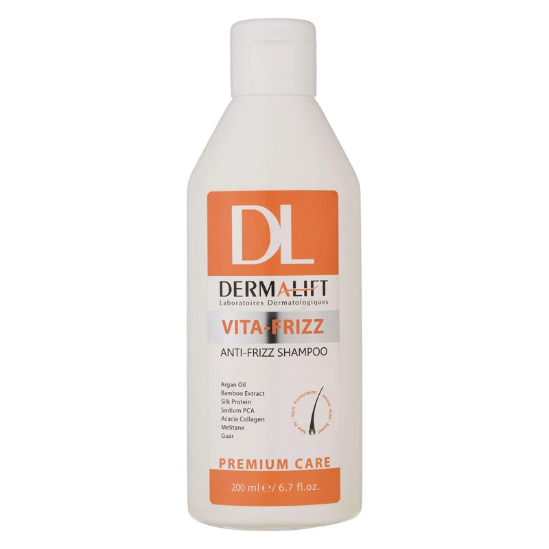 شامپو مو درمالیفت مدل ضد وز مناسب برای موهای وزدار حجم 200 میلی لیتر