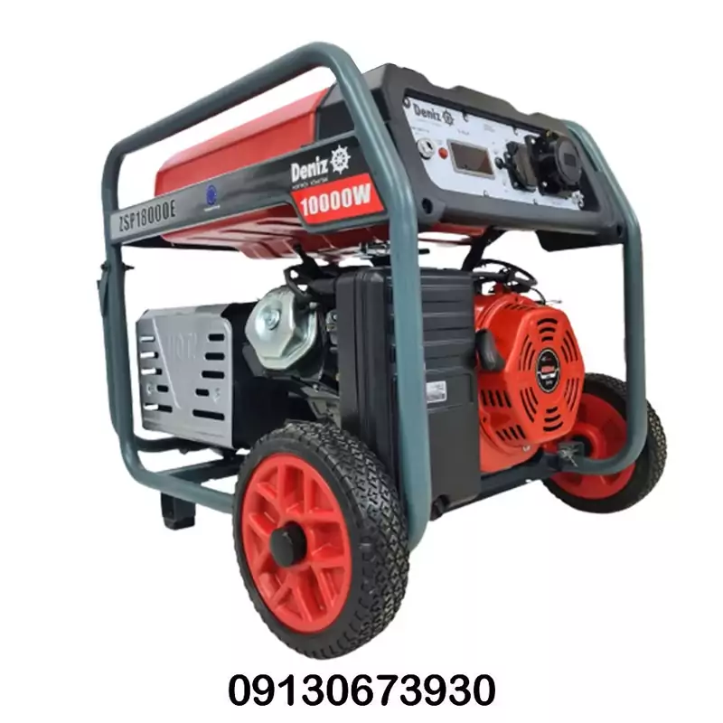 موتور برق 10 کیلووات دنیز مدل ZSP18000Eبنزینی،تک فاز(پس کرایه)