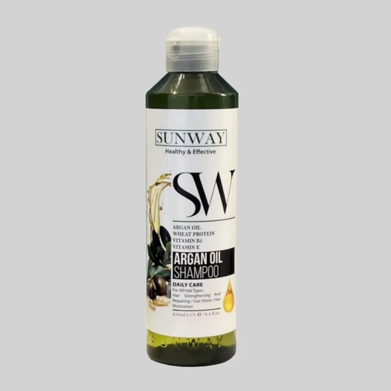 شامپو ترمیم کننده و تقویت کننده مو سان وی حاوی روغن آرگان 250میل