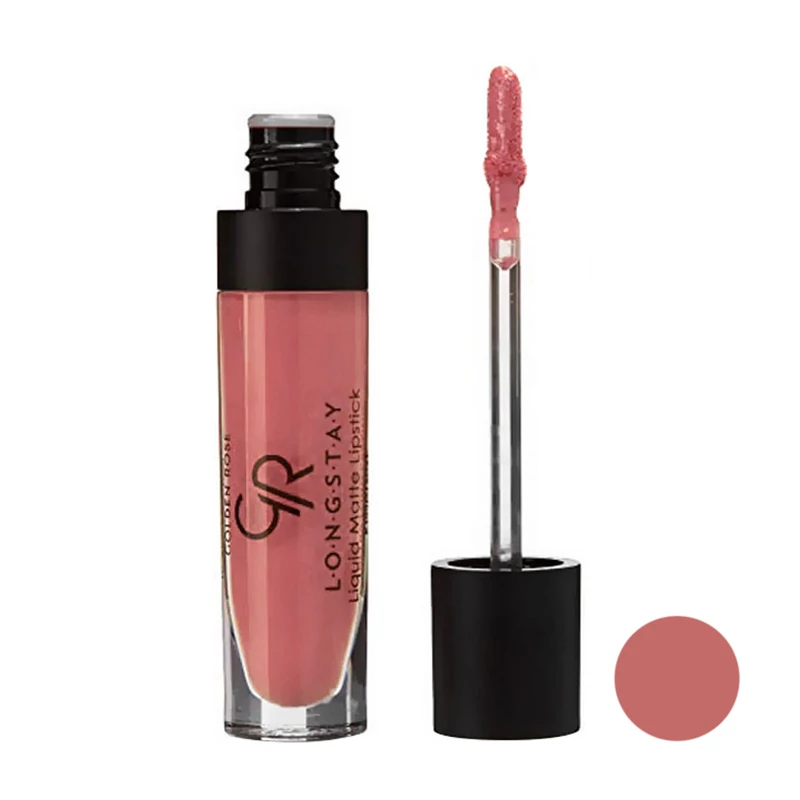 رژ لب مایع مات گلدن رز مدل لانگ استی کد 45