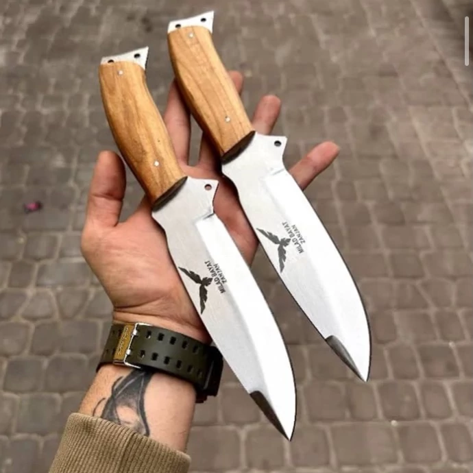 چاقو سفری فولاد آبدیده  میلاد بیات با غلاف