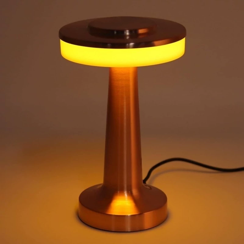  چراغ شارژی رومیزی لمسی قارچی مدل Electroplating