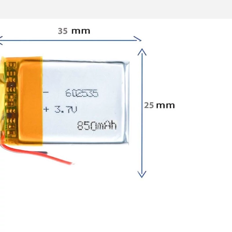 باتری 3.7ولت 500میلی امپر مدل 602040