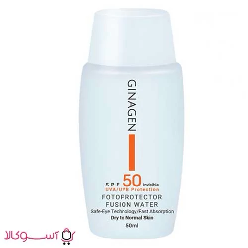 کرم ضد آفتاب ژیناژن بی رنگ مناسب پوست چرب SPF50
