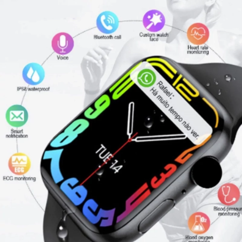 ساعت هوشمند فول اسکرین کیفیت فوق العاده مردانه زنانه ورزشی سلامتی