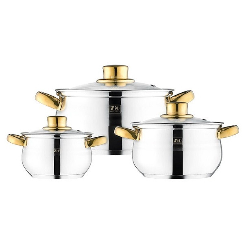 سرویس قابلمه 6 پارچه استیل زیو مدل Z-1118