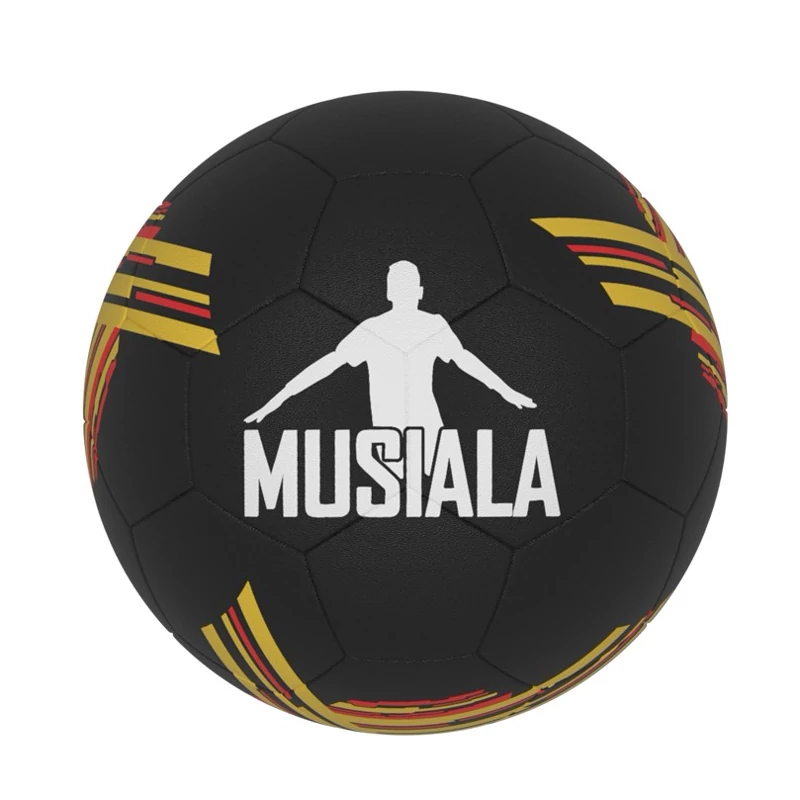توپ فوتبال لاستیکی سایز 4 بتا مدل آلمان جمال موسیالا مناسب آسفالت رنگ مشکی 