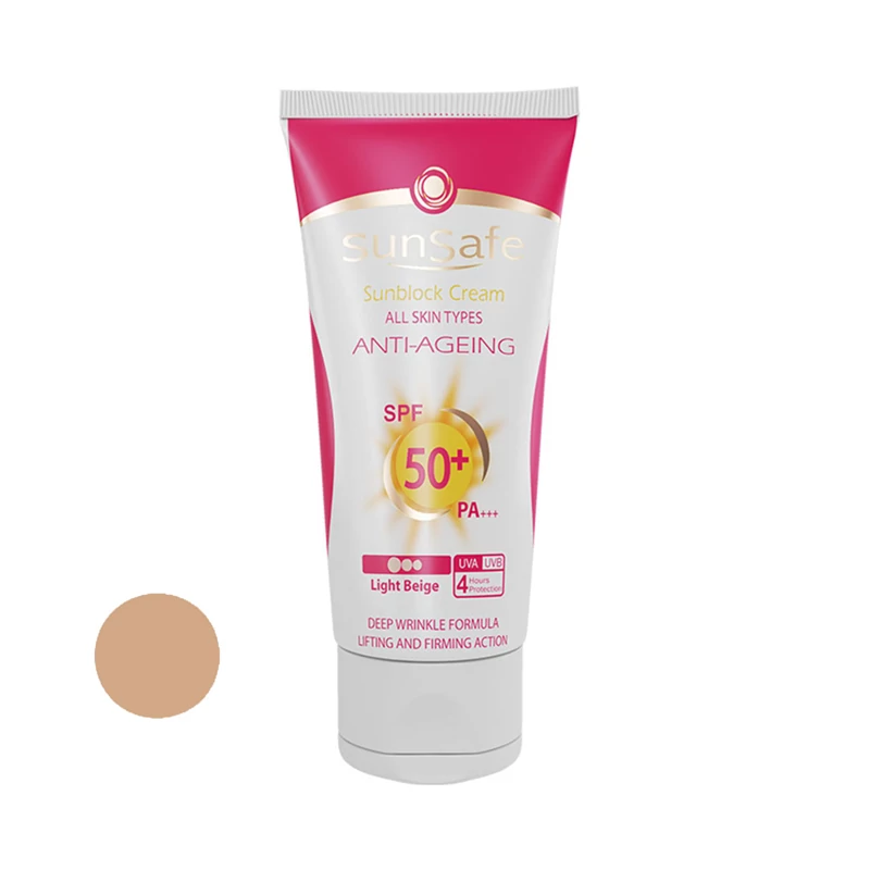 کرم ضدآفتاب SPF50+ رنگی ضد چروک سان سیف
