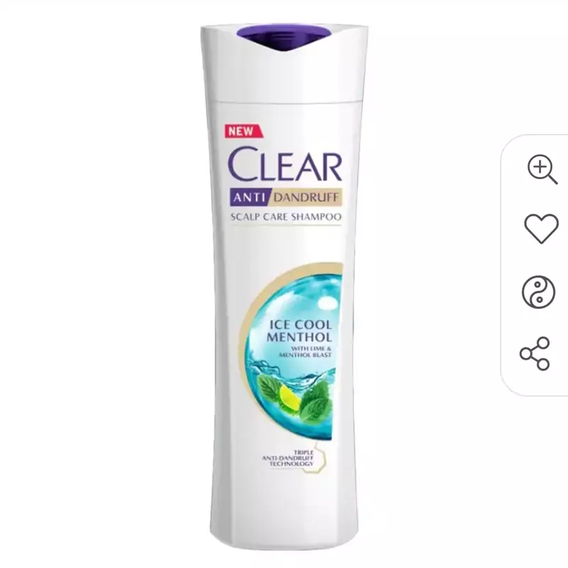 شامپو کلیر زنلانه مدل خنک کننده نعناعی ice cool menthol حاوی عصاره نعنا 400 میلی لیتر