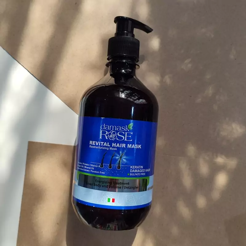 ماسک مو نیاز به آبکشی داماسک رُز مدل کراتین حجم 500 میلی لیتر