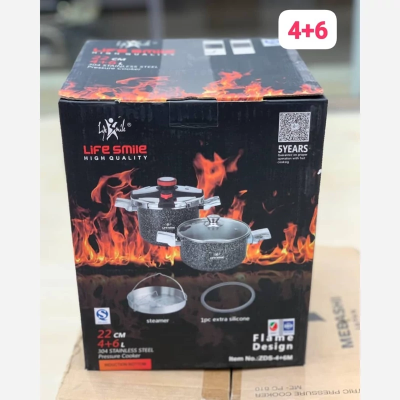 زودپز دوقلو4و 6 لایف اسمایل مدل zd 4+6(پی کرایه)