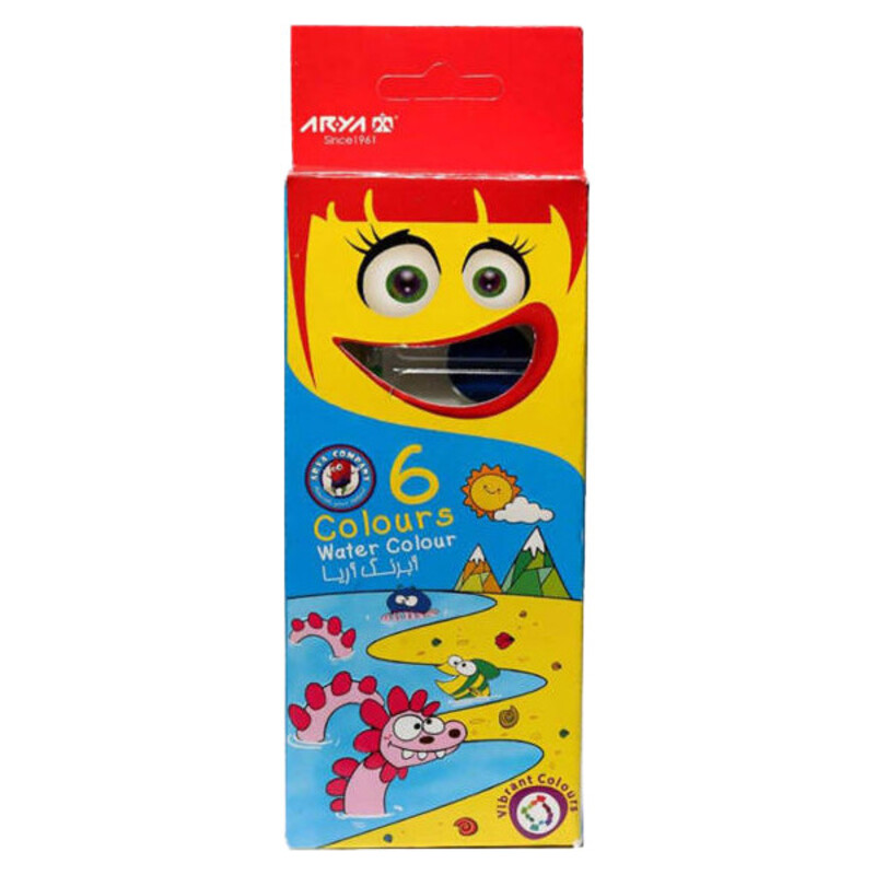 آبرنگ 6 رنگ آریا