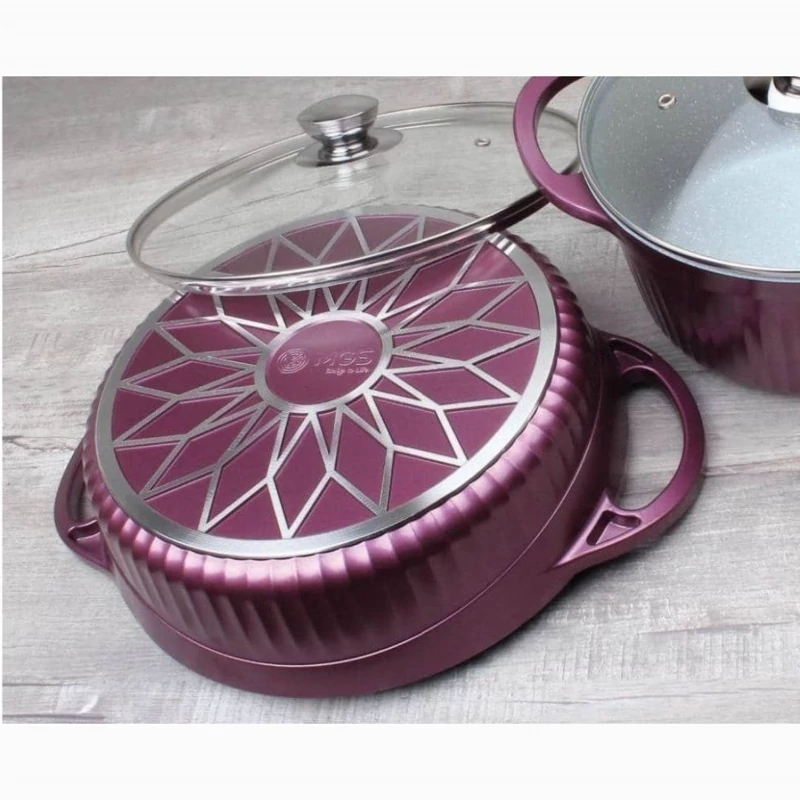 سرویس قابلمه 15 پارچه MGS ام جی اس مدل آلمانی GERMANY-D در 7رنگ زیبا کد 5402 ارسال پس کرایه