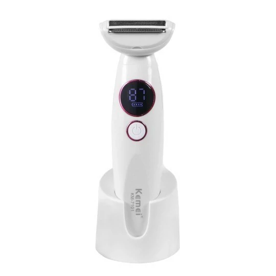 ست اصلاح صورت و بدن بانوان 6کاره KEMEI کیمی مدل KM-7101 اصلی شیوراصلاح ژیلت برقی وان بلید بادی گروم کاملترین موزن زنانه