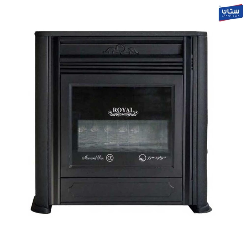 بخاری گازی مروارید سوز طرح شومینه رویال مدل 12000(پس کرایه )