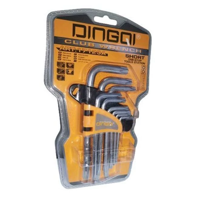 آچار آلن ستاره ای کوتاه کارتی دینگی مدل 17123A