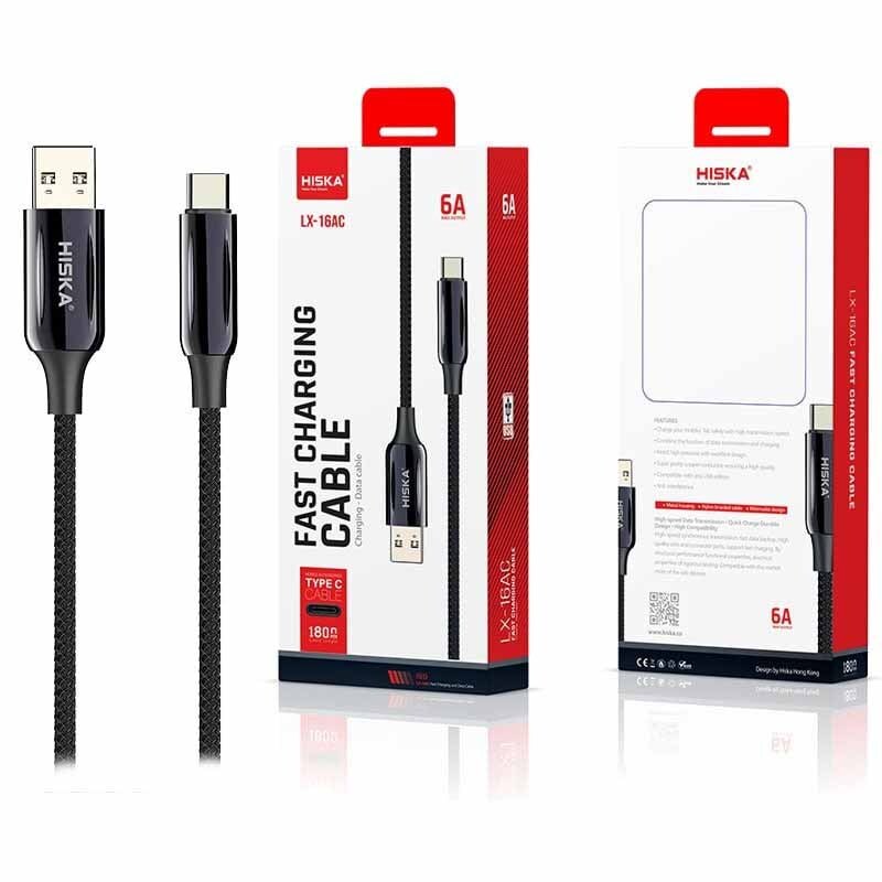 کابل تبدیل USB به USB-C هیسکا مدل LX-16AC طول 1.8 متر