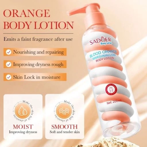 لوسیون بدن پمپی روشن کننده پرتقال خونی طرح مارشمالو سادور