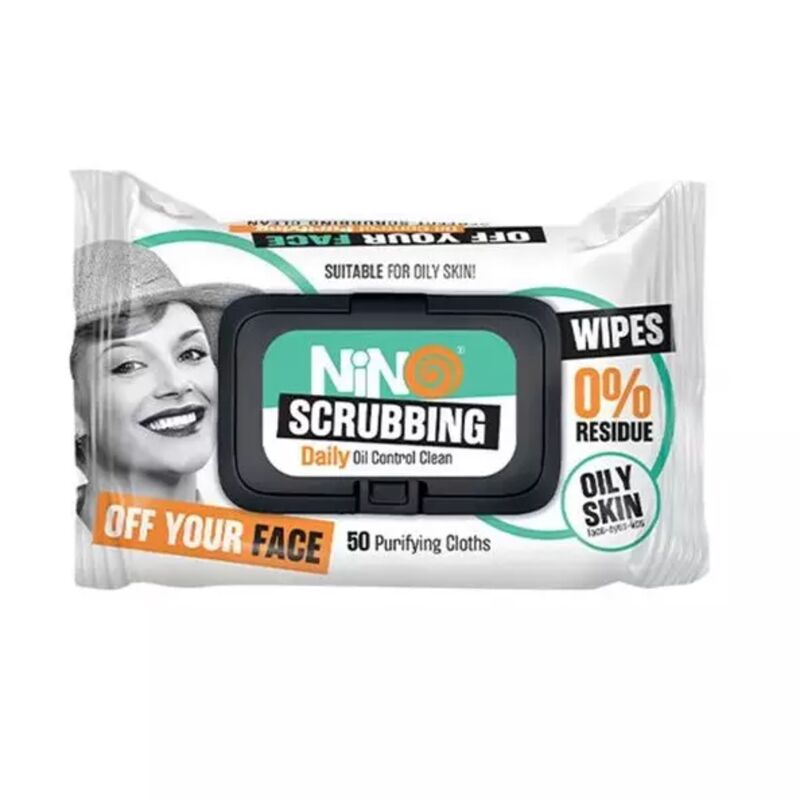 دستمال مرطوب پوست چرب نینو کد 0707