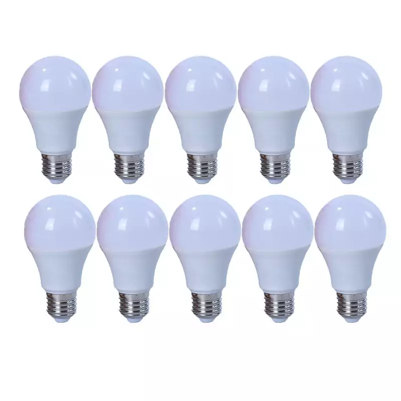 لامپ ال ای دی 9 وات مدل a پایه E27 بسته 10 عددی