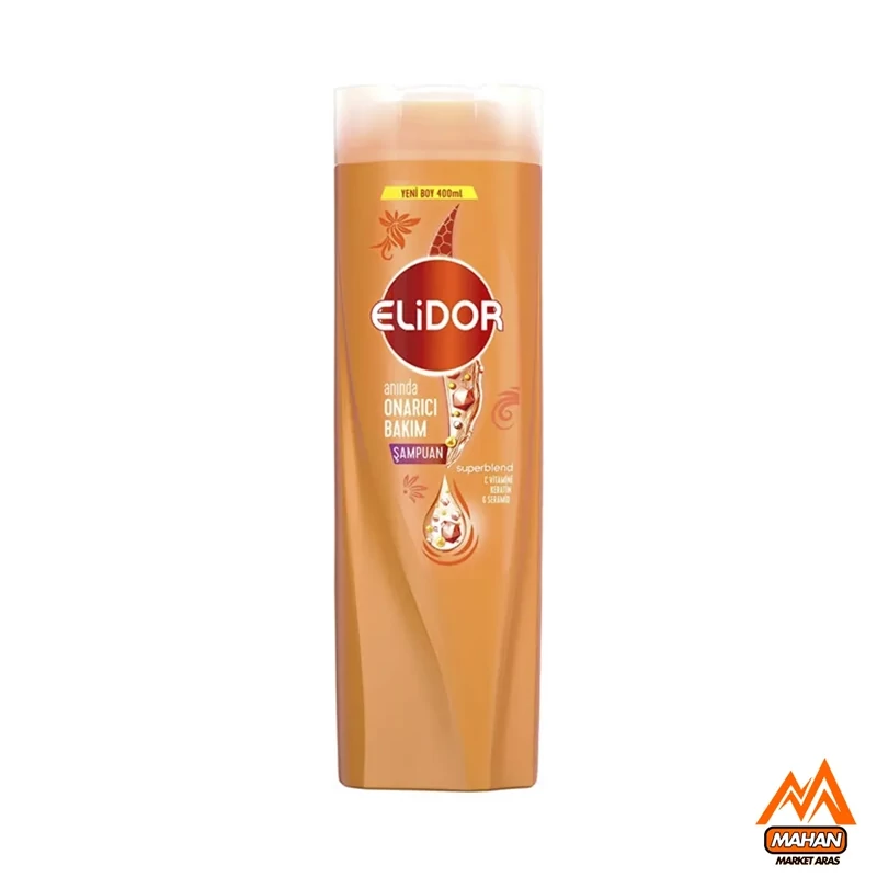 شامپو الیدور نارنجی elidor مخصوص موهای آسیب دیده حجم 400 میل/اورجینال