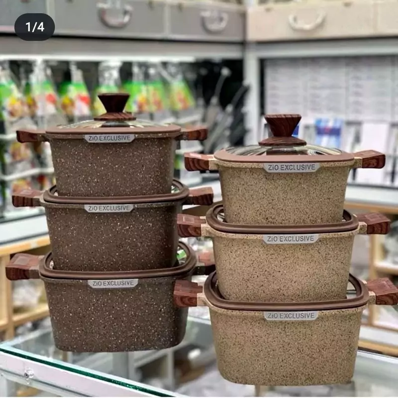 سرویس قابلمه 6 پارچه زیو گرانیتی مدل Z-8350-26