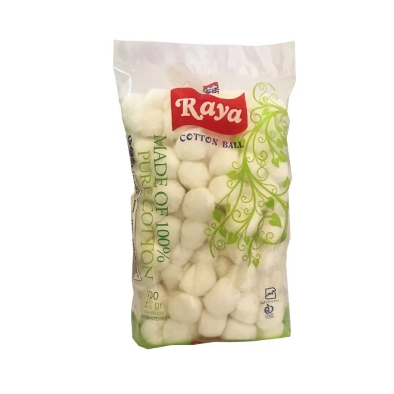 پنبه رایا مدل توپک سفید 5 بسته ای