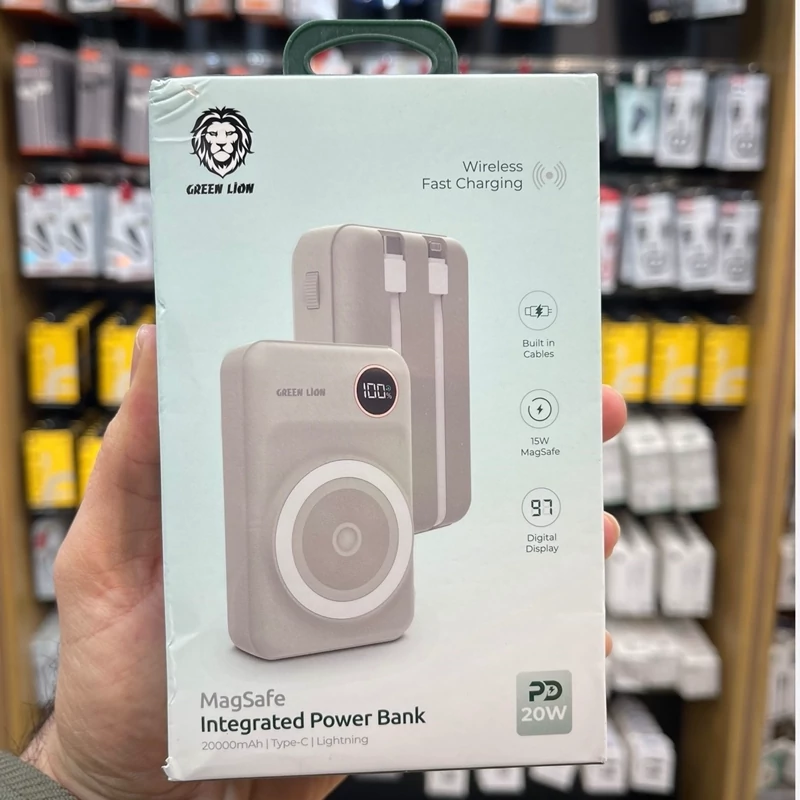 پاور بانک گرین لاین ظرفیت 20000 مدل magsafe