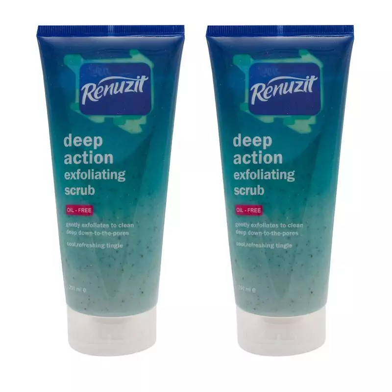 اسکراب لایه بردار رینو زیت مدل Deep action exfolianting حجم 200 میلی لیتر بسته 2 عددی