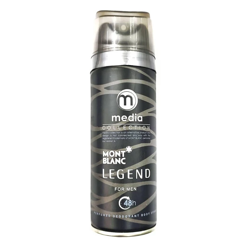 اسپری بدن مدیا 200میل رایحه لجنت مونت بلک mont blak legent