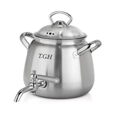 کتری قوری شیردار قیطاسی گنجایش 2.5لیتر کف چدن