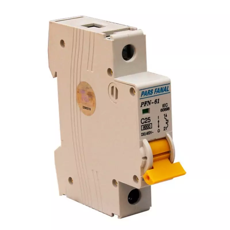 فیوز مینیاتوری تک فاز 25 آمپر پارس فانال مدل C25