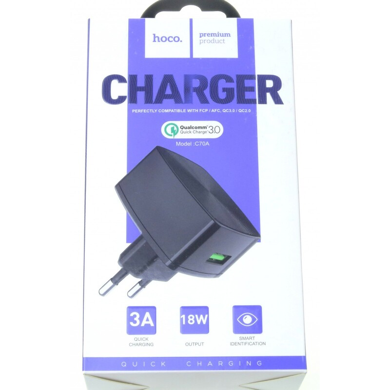 شارژر دیواری C70A QC3.0 18W هوکو (پس کرایه)