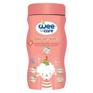 دستمال مرطوب استوانه ای 70 برگی وی کر حاوی روغن بادام