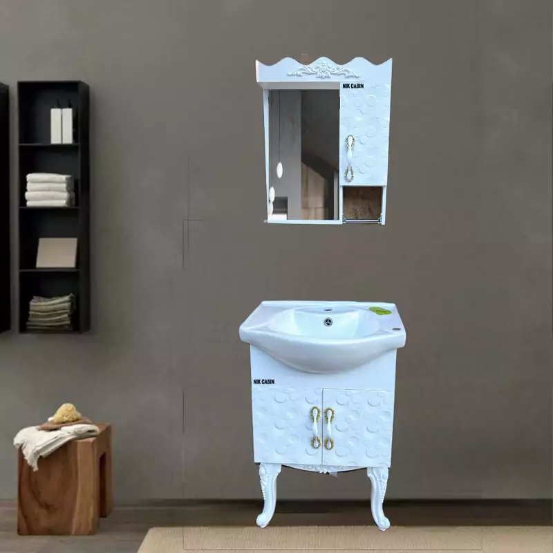 روشویی کابینتی زمینی پایه دار سایز 42 در34 با سنگ درجه یک (ارسال رایگان)