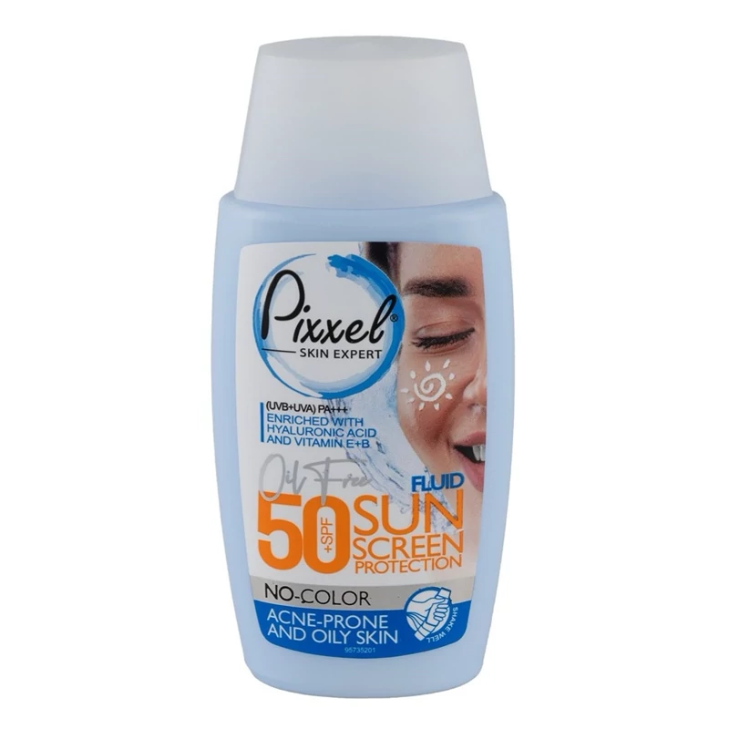 کرم ضد آفتاب بی رنگ پیکسل مدل Oily Acne Prone Skin با SPF50 پوست چرب 50 میل