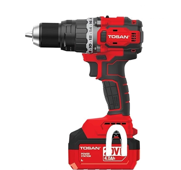 دریل پیچ گوشتی شارژی چکشی براشلس 20 ولت توسن مدل 9621BHS (12 ماه گارانتی)