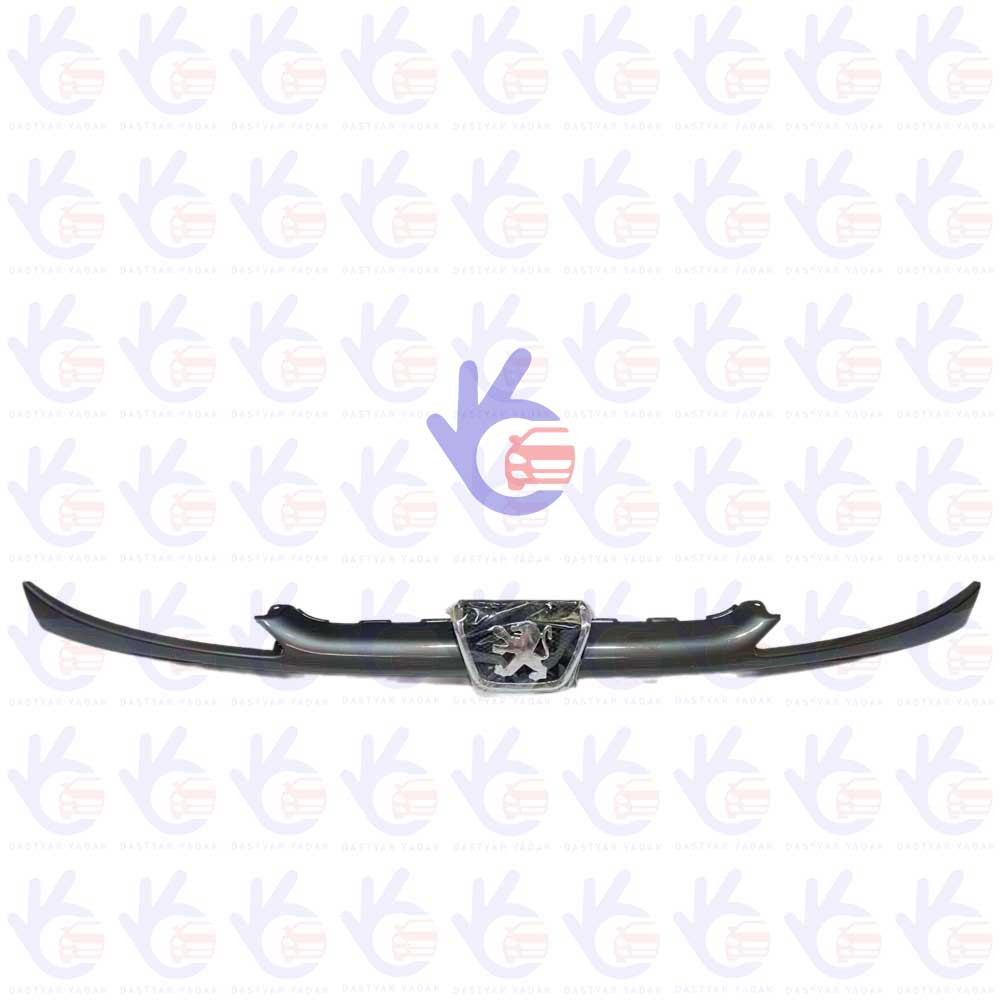 جلو پنجره پژو 206 خاکستری همراه با آرم   MCS