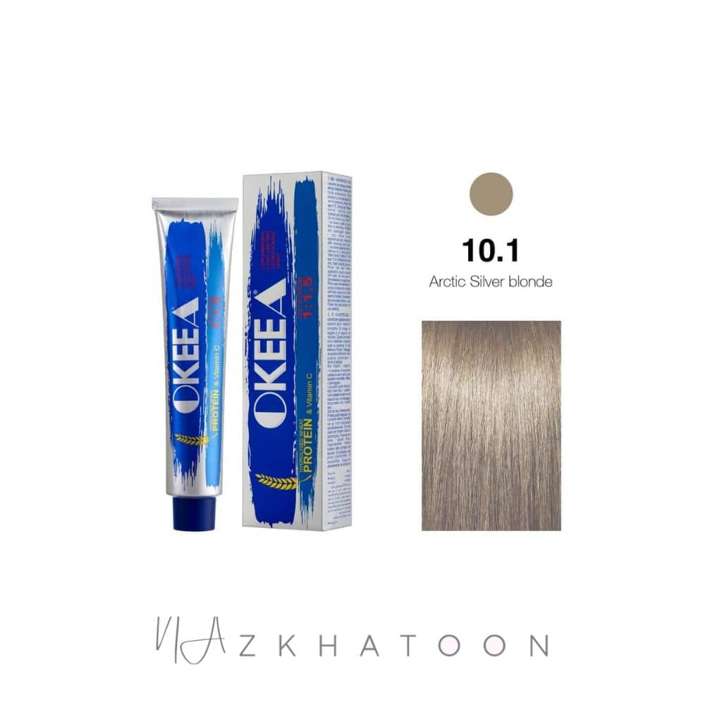 رنگ مو 100میل اکیا OKEEA سری ASH شماره 10/1 بلوند قطبی