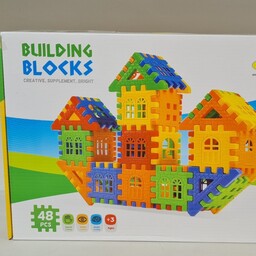 اسباب بازی کودکانه بلوک خانه سازی 48قطعه