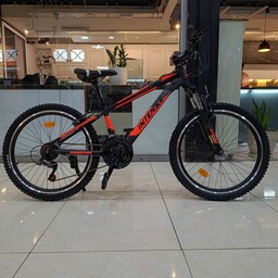 دوچرخه سایز 24 نارنجی آلمینیوم ترمز ویبریک برند اینتنس اصلی خارجی نارنجی مشکی