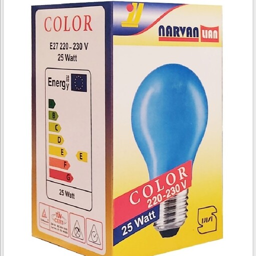 لامپ رنگی   25 وات رشته ای نارون(بسته 4 عددی) 