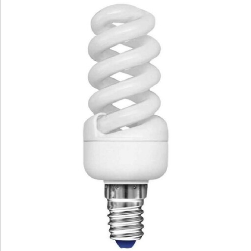 لامپ کم مصرف 9 وات شمعی (لوستری)E14 مهتابی رنگین لایت