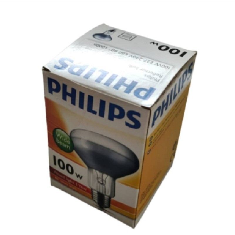لامپ حرارتی(گرمایشی) 100 وات رشته ای پشت جیوه مات فیلیپس 