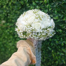 دسته گل عروس دسته گل مصنوعی عروس دسته گل مصنوعی عروس دسته گل عروس رز سفید 