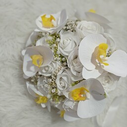 دسته گل عروس ترکیب دسته گل عروس مصنوعی دسته گل مصنوعی عروس ترکیبی با ژیپسوفیلیا 