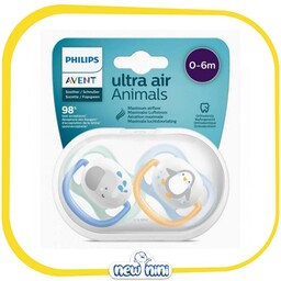 پستانک دو عددی 0 تا 6 ماه اونت  AVENT طرح ULTRA AIR ANIMALS