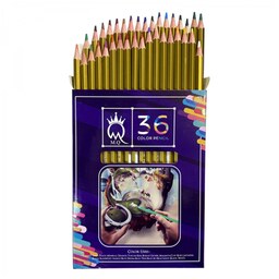 مداد رنگی 36 رنگ MQ جعبه مقوایی