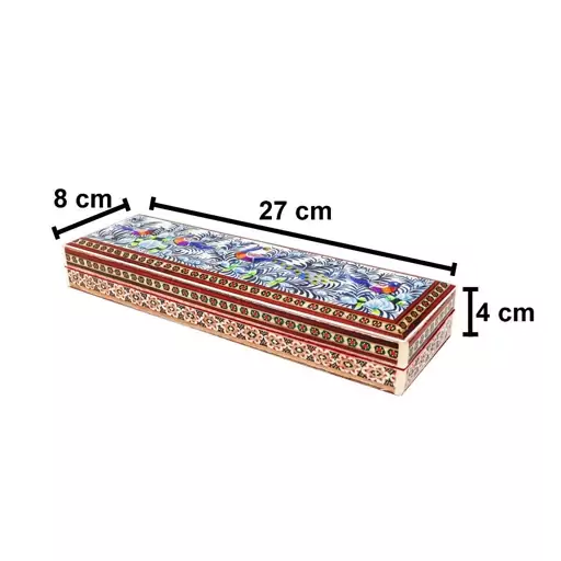 جامضرابی یک گل خاتم کاری(مدل گل و مرغ آبی برجسته)(گارانتی 120 ماهه)