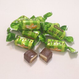 شکلات خارجی نوقات روشن اکراین طعم کارامل و بادام زمینی سبز ROSHEN NOUGAT